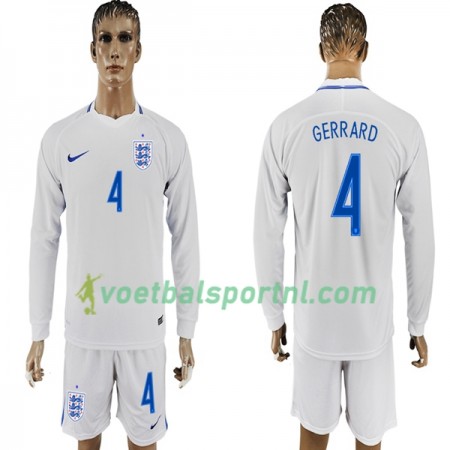 Engeland Gerarrd 4 Thuis Shirt WK voetbal 2018 L/S